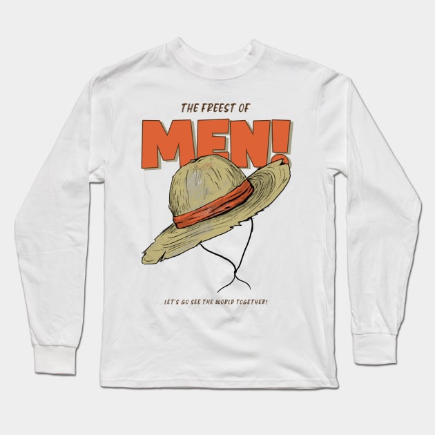 The Free Men of The Sea Are Pirates Long Sleeve T-Shirt by Blinxs